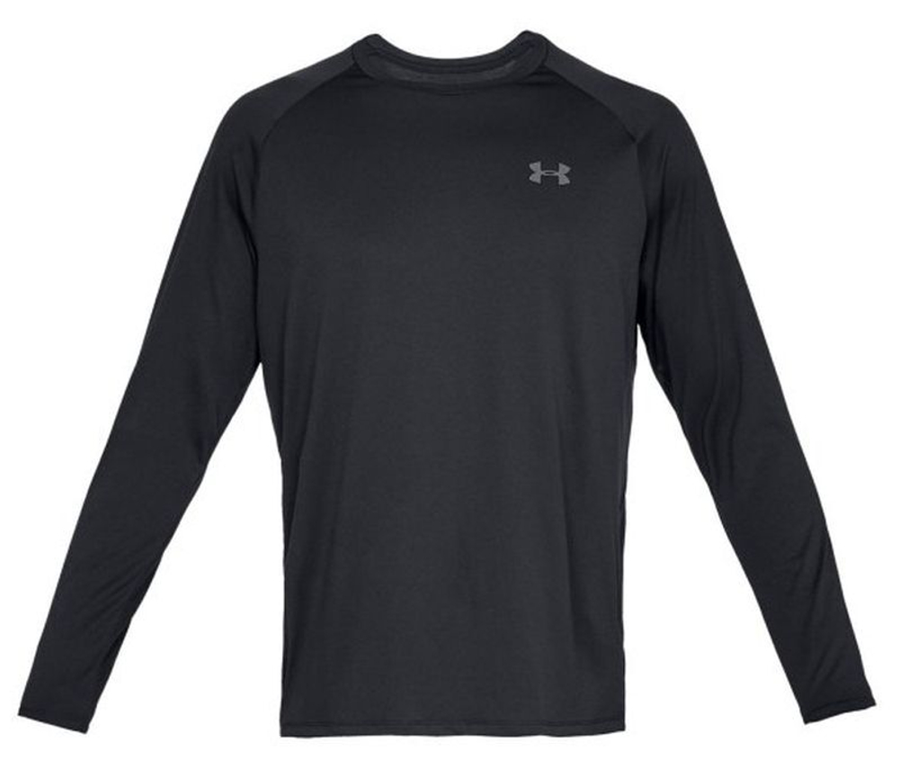 Мужская теннисная футболка теннисная Under Armour Tech 2.0 LS - black