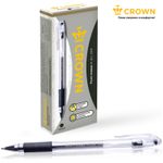 Ручка гелевая Crown "Hi-Jell Grip" красная, 0,5мм, грип