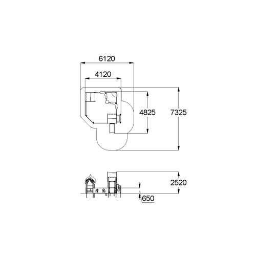 Песочный дворик с горкой «Лесная сказка»