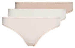 Majtki Tommy Hilfiger Thong 3P - Бежевый