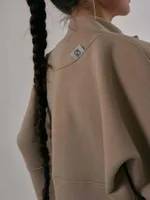 Толстовка One Two Multicolor с начесом на молнии просто серо-коричневый