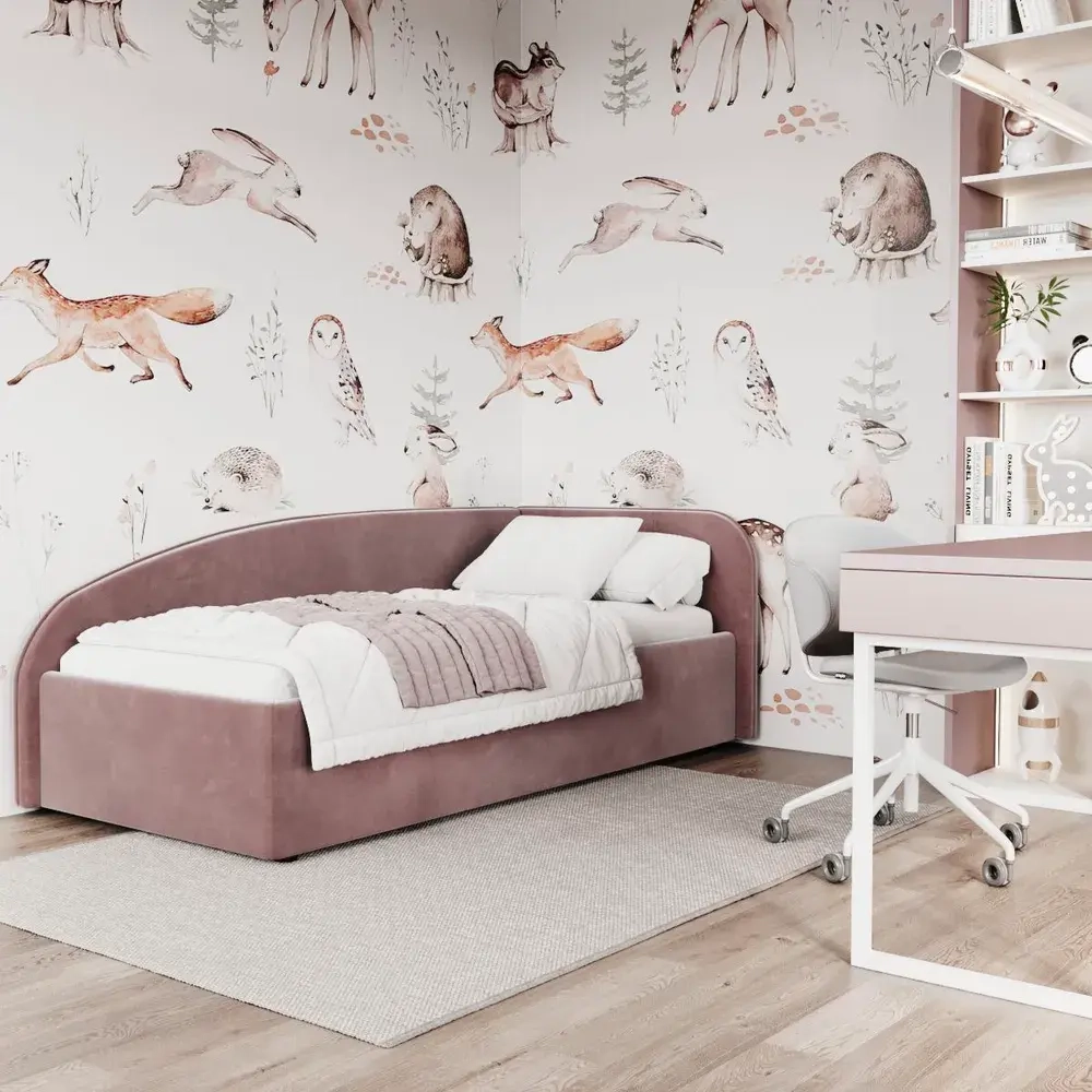 Кровать Элис 90х200 Терракотовый Правый Угол