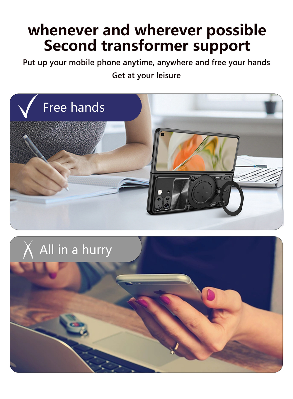 Чехол с кольцом Big Ring Case для Google Pixel 9 Pro Fold