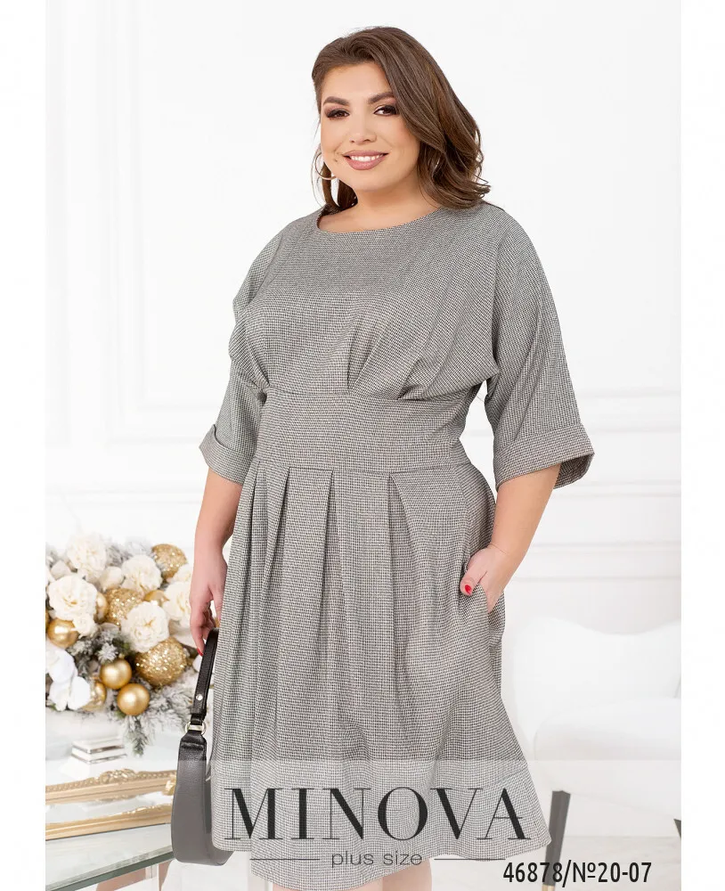 Платье 20-07-Светло-серый Minova