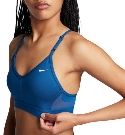 ТОП теннисный Nike Indy Bra V-Neck - court blue/court blue/court blue/white