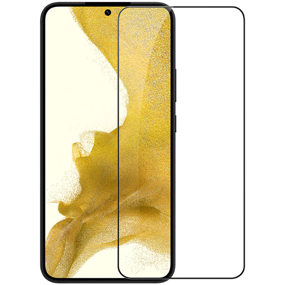 Закаленное стекло 6D с олеофобным покрытием для смартфона Samsung Galaxy S22+ и S23+, черные рамки, G-Rhino
