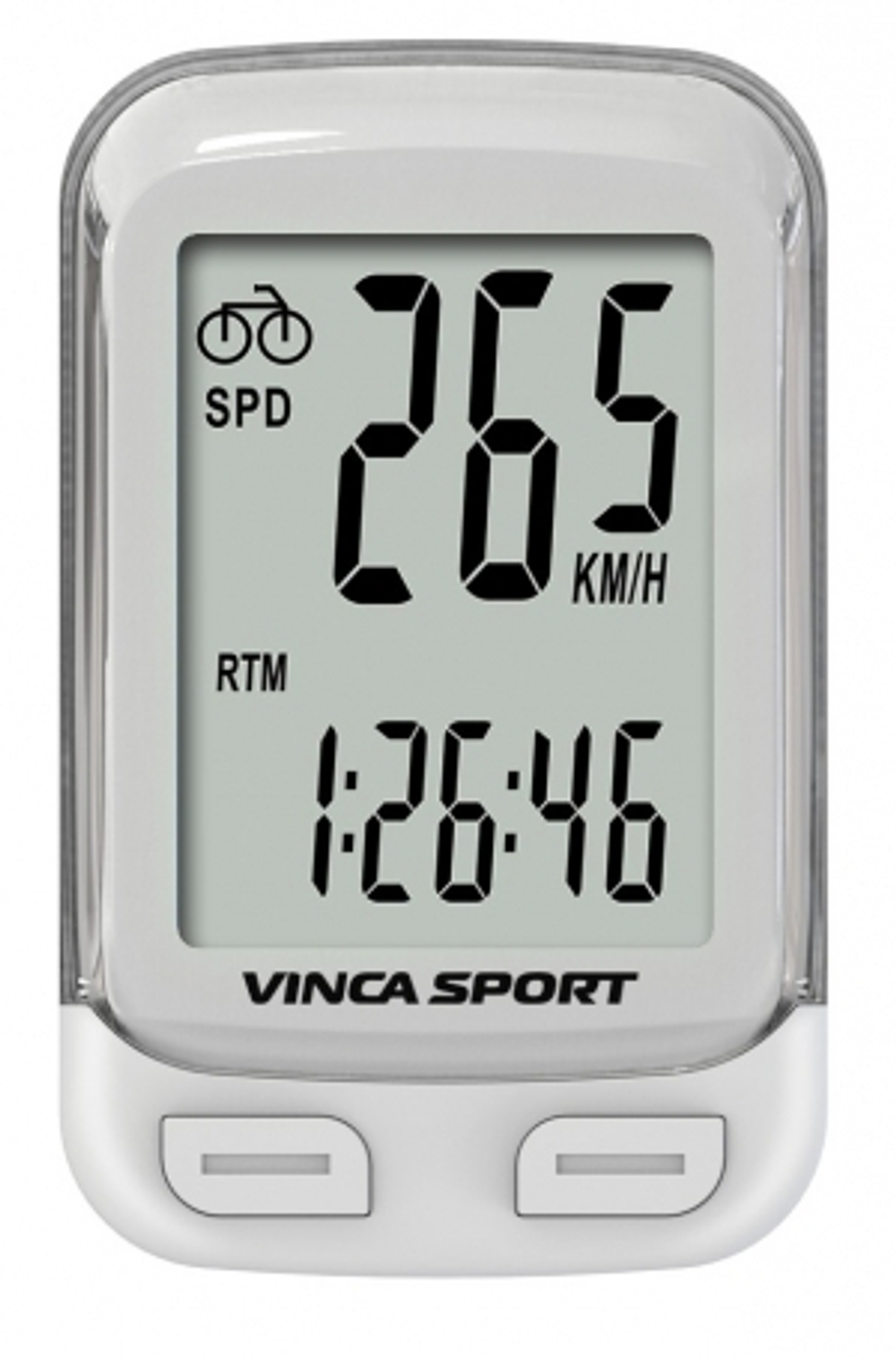 Компьютер проводной, 12 функций, белый, инд.уп. Vinca Sport V-3500 white