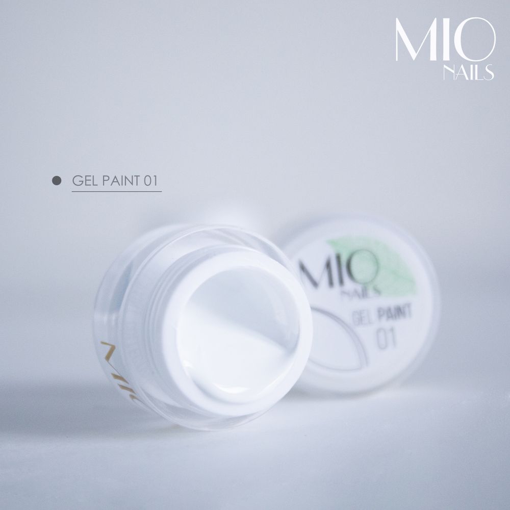 Mio Nails Гель-краска №01 белая, 5 гр