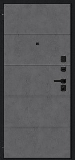 Граффити-1 Инсайд/SBlack Букле черное/Slate Art 205*96 правое