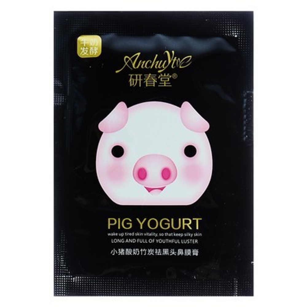 Маска-пленка для носа AnchuYt с древесным углем Pig Yugurt "Хрюшка", 15 г