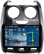 Магнитола для Renault Duster 1 2015-2020, Lada Largus 2021+ (без мультируля, рамка большая глянец) - Teyes CC4-PRO монитор 9.5" 2K QLED на Android 13, Snapdragon 778G, AI, CarPlay, DSP, 4G SIM-слот