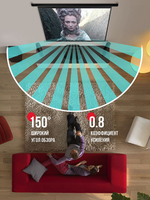 SGPSMT-266x149A-BK Экран для проектора S'OK Apollo 266x149 бокового натяжения, звукопрозрачный, черн