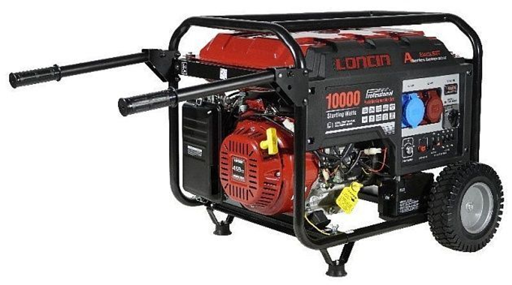 Генератор Loncin LC10000D-AS, 3-х фазный (с мощностью без ограничений при 1-но и 3-х фазном режиме)