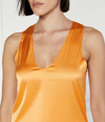 Сатиновый топ Patrizia Pepe - оранжевый(2C1561 A644)