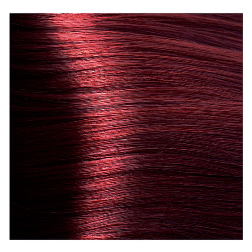 Крем краска для волос с гиалуроновой кислотой Kapous, 100 мл - HY 6.66  Темный блондин красный интенсивный