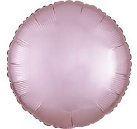 Шар "Нежно-розовый круг сатин" 46 см