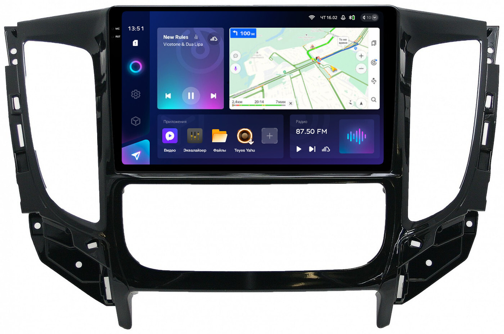 Магнитола для Mitsubishi L200 5 2015-2019 (климат), Pajero Sport 3 2016-2023 (МКПП), FIAT Fullback - Teyes CC3-2K QLed Android 10, ТОП процессор, SIM-слот, CarPlay