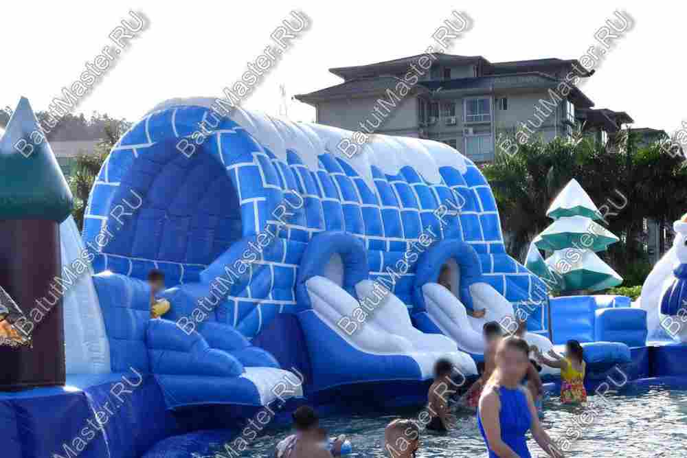 Надувной наземный аквапарк «Морское царство» 15*15*6 м