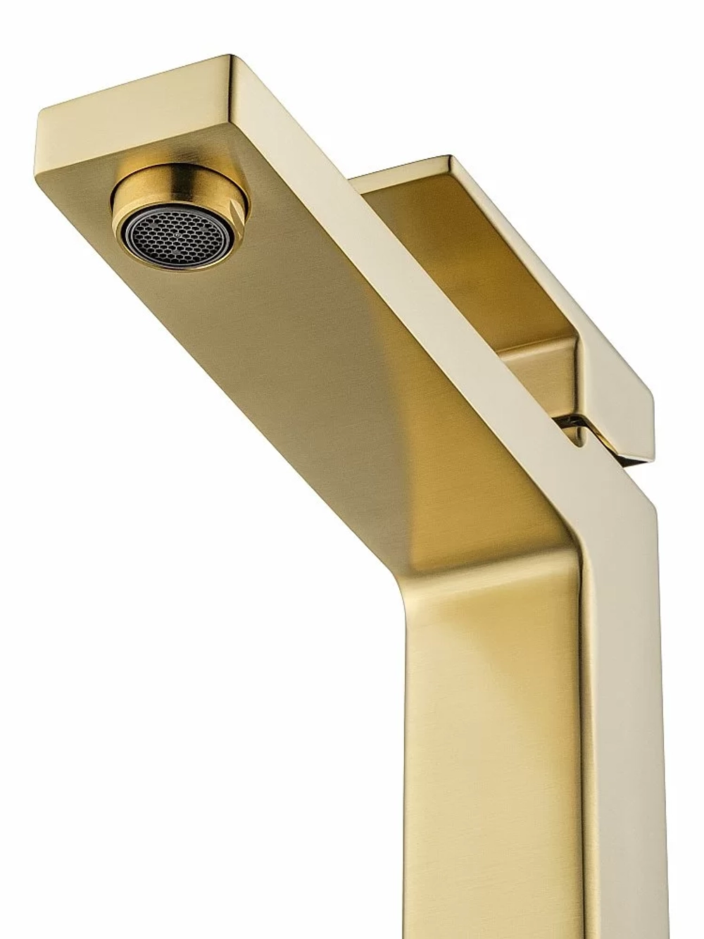 Смеситель для раковины высокий WONZON & WOGHAND CUBE 2.0 WW-88019068-BG золото брашированное