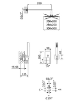 Встраиваемый душевой комплект CEZARES PORTA-DSIPQ-30-BIO