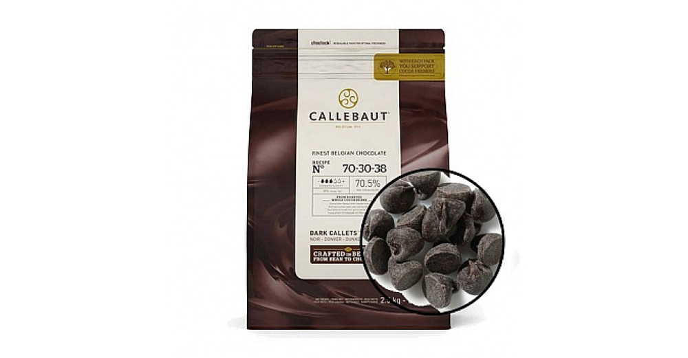 Шоколад горький Callebaut 70,5% 2,5 кг