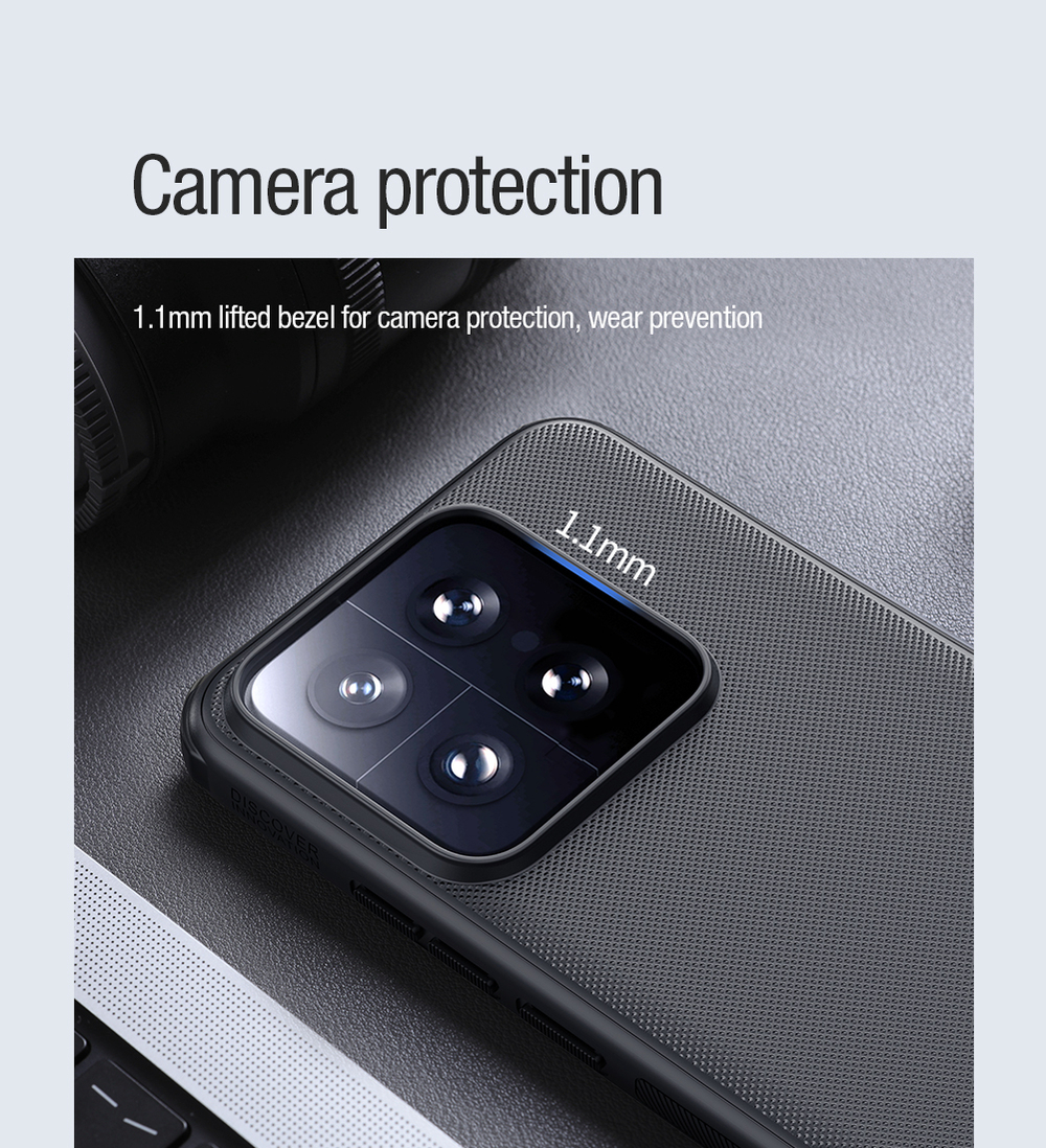 Чехол усиленный от Nillkin c поддержкой беспроводной зарядки для Xiaomi 14, серия Super Frosted Shield Pro Magnetic