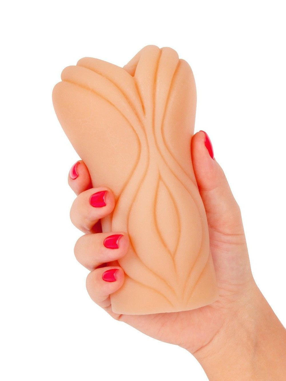 Телесный мастурбатор-вагина с рельефом на поверхности (Цвет: телесный)