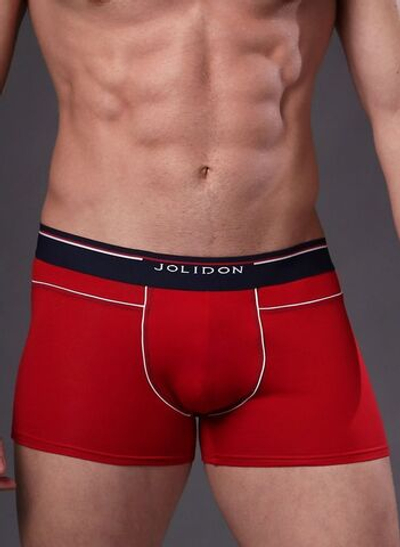 Мужские боксеры с контрастной строчкой (Размер: XL) (Цвет: красный)