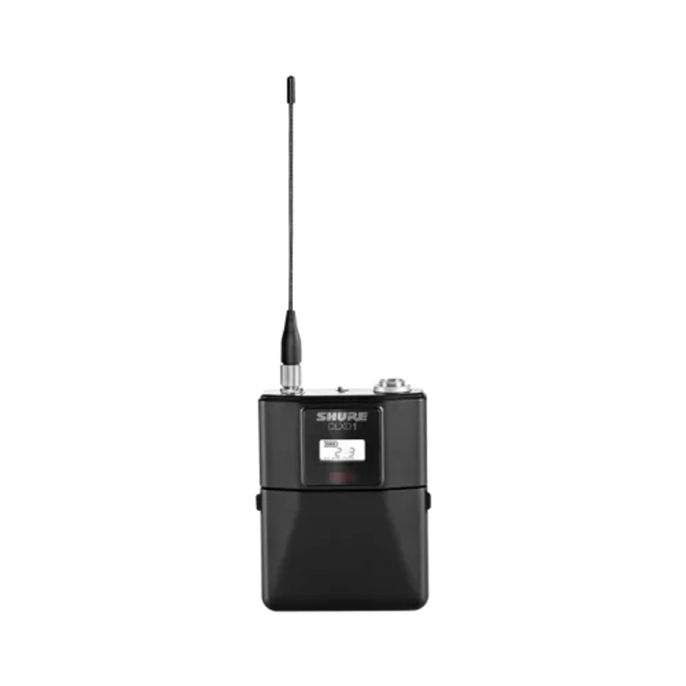 Shure QLXD1 — цифровой поясной передатчик (литой алюминий, 24 бит, AES-256)
