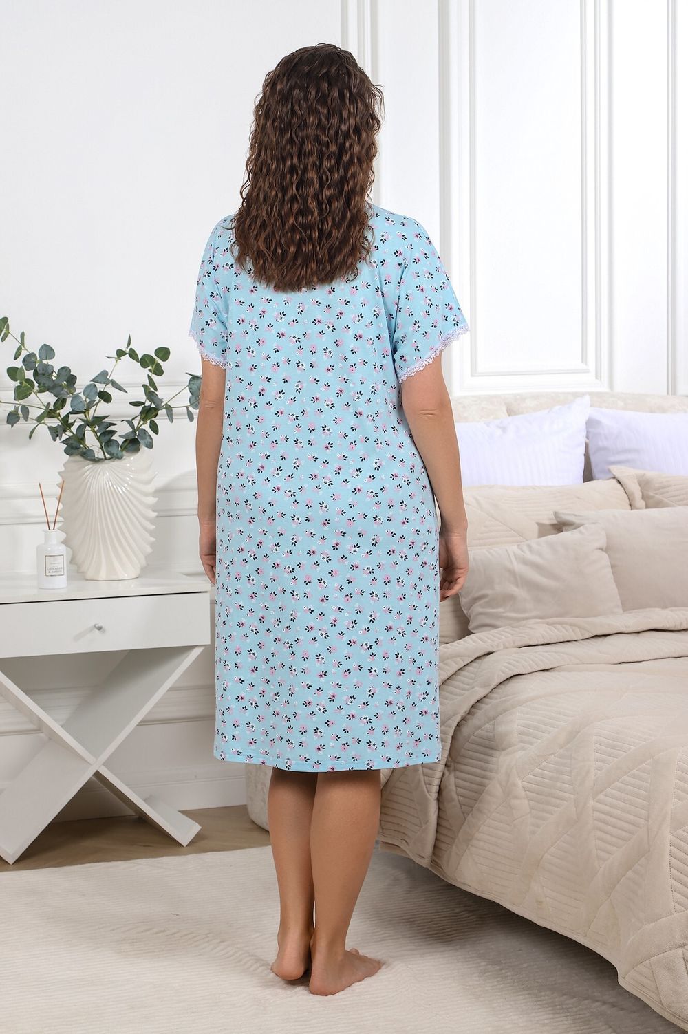 Ночная сорочка Забава Виотекс ГОЛУБОЙ