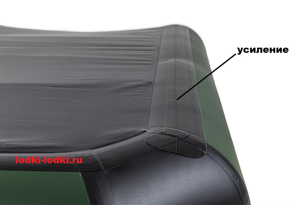 Броня-260 зеленый-черный (лодка ПВХ с усилением)