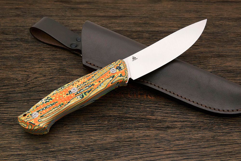 Нож разделочный UralEDC&Ножинск КрейсерЪ, клинок 118мм, сталь AR-RPM9, рукоять crazyfiber T1