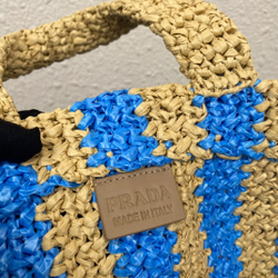 Prada Raffia Tote Bag 24 cm