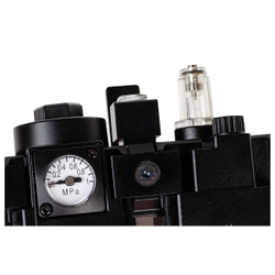 WDK-70230 Блок подготовки воздуха 3/8" с влагоотделителем, лубрикатором, регулятором и манометром