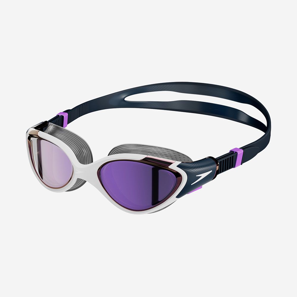 Очки для плав. SPEEDO Biofuse 2.0 Mirror Women`s, 8-00377516738, ЗЕРКАЛЬНЫЕ линзы, белая оправа