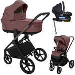 Коляска 4 в 1 Sweet Baby SBL Elegante Therma + автокресло Elegante Plus с базой i-Size ISOFIX DK780 Mokka