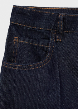 Джинсовые бермуды с высокой посадкой и эффектом потертости