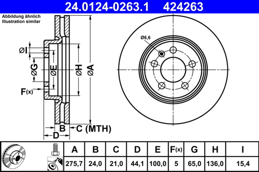 ATE - 24012402631-ATE - Brake Disc