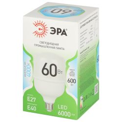 Лампа светодиодная ЭРА GREEN LINE LED POWER T100-60W-840-E27/E40 GL Е27/Е40 60 Вт колокол яркий белый свет | Лампы cветодиодные POWER