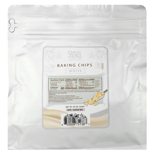 ChocZero, Чипсы для выпечки, белые, 560 г (20 унций)