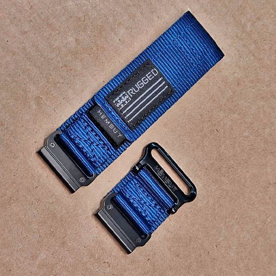 Нейлоновый ремешок Hemsut Rugged 26 мм для Garmin Fenix 7x 6x 5x, Tactix 7 Delta, Enduro 2, Instinct 2X быстросъемный (Синий)