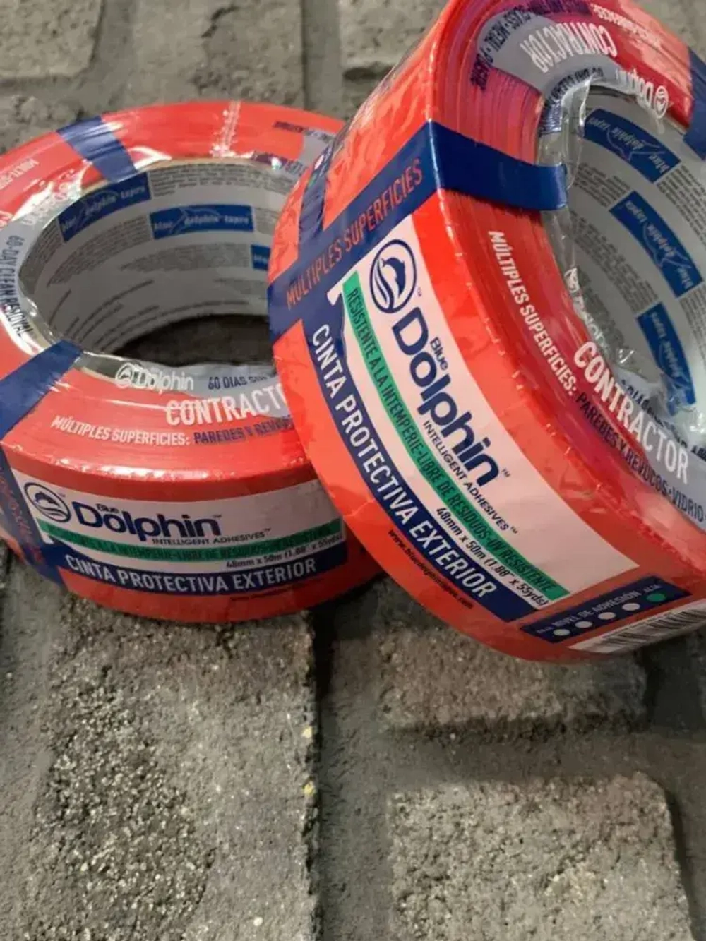 Малярная клейкая лента на ПВХ основе Blue Dolphin Contractor, 48мм*50м