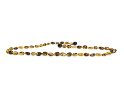 Бусы из янтаря натурального. Длина 45 см, бусины 8 на 5 мм. Янтарные бусы женские лечебные