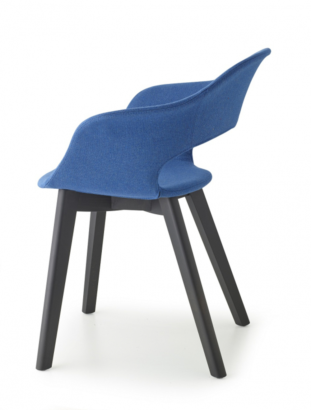 Кресло с обивкой Scab Design Natural Lady B Pop, черный бук, синий