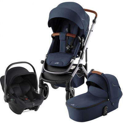 Детская коляска 3 в 1 Britax Romer Smile 5Z + BS CORE Space Black Night Blue/Space Black