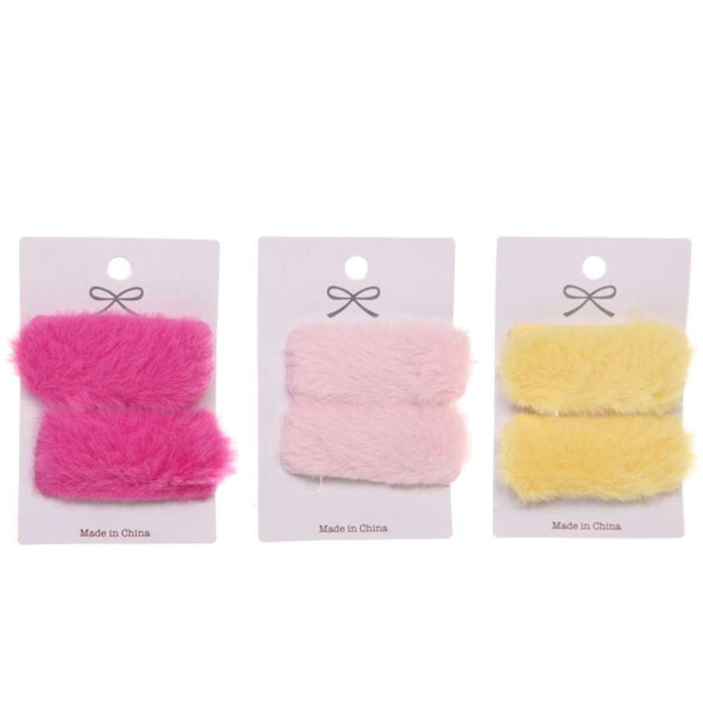 Зажимы для волос 2шт «New collection - Fiona», микс 6 цветов, 6*2,см