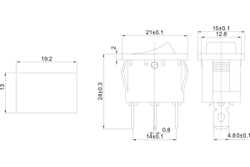 Клавишный выключатель REXANT 12v 15а (3с) on-off зеленый с подсветкой mini (rwb-206-1, sc-768) 36-2173
