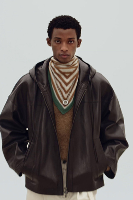 ZARA ШЕРСТЯНОЙ ШАРФ В ПОЛОСКУ, ЧЕРЕПИЧНЫЙ