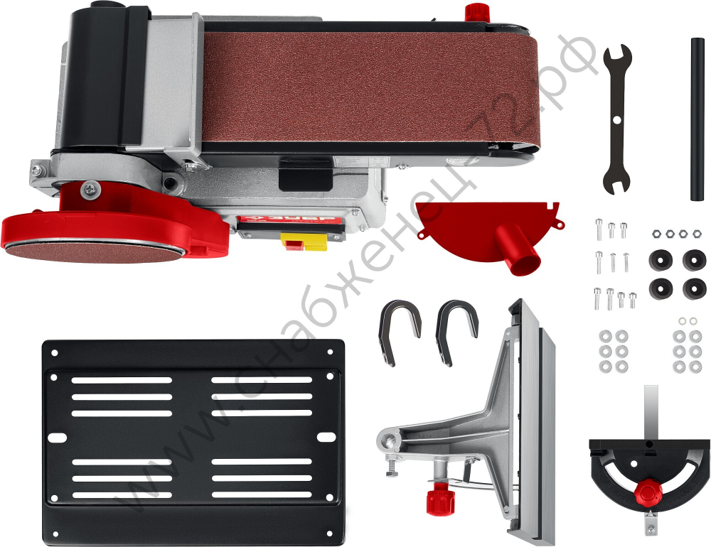 ЗУБР d 150 мм, 100 х 914 мм лента, 500 Вт, тарельчато - ленточный шлифовальный станок (ЗШС-500)