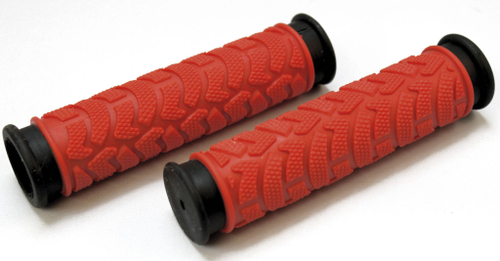 Грипсы C49RB на руль резиновые 125мм компонент. красно-черные CLARKS